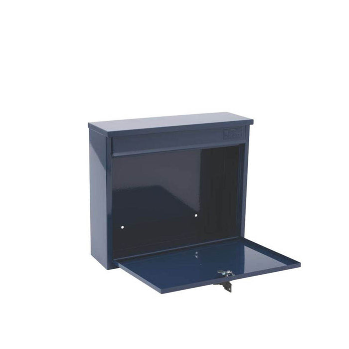 Burg-Wachter Post Box Galvanised Steel Blue 2 Keys Lockable Powder-Coated - Image 2