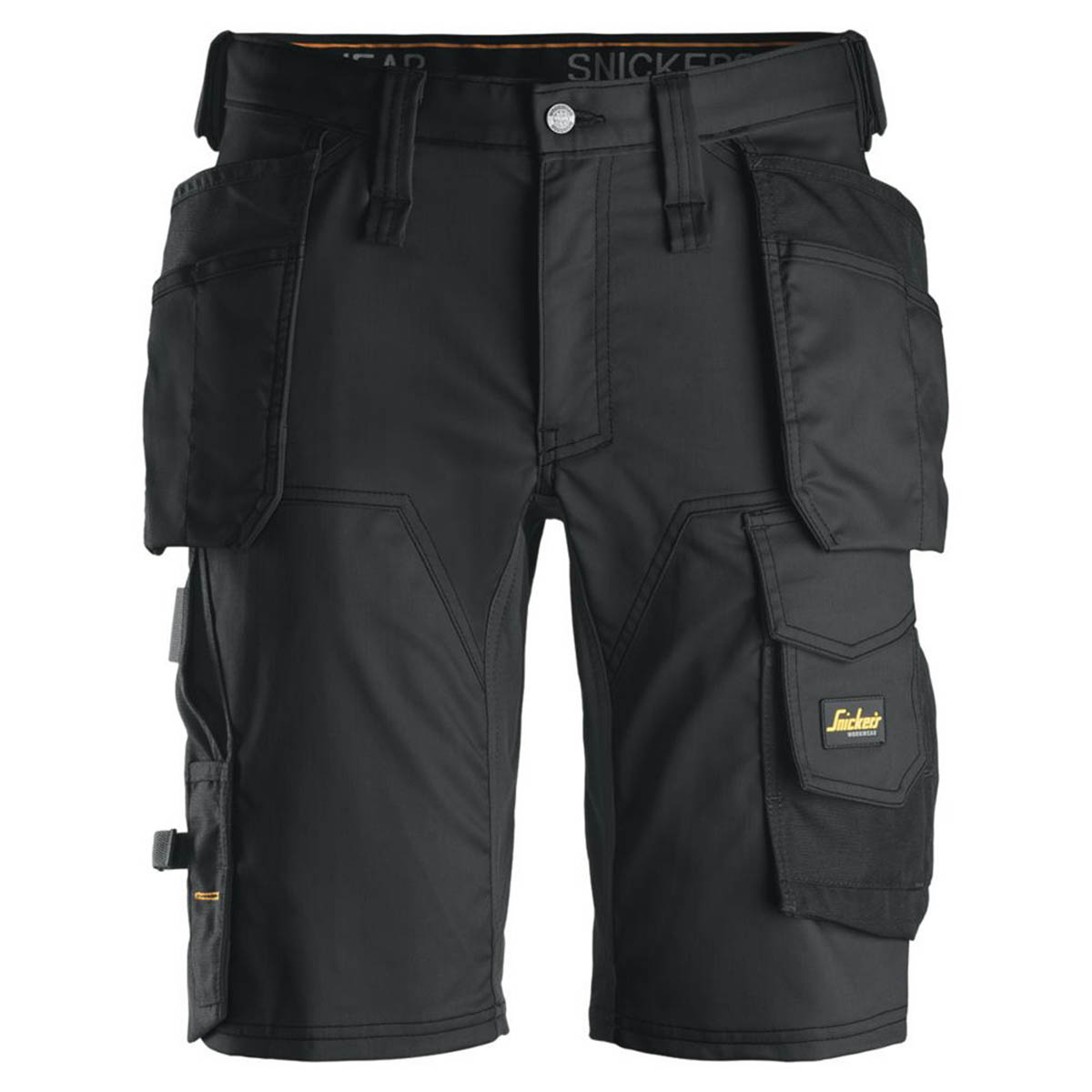 Snickers Work Shorts Mens Black Stretch Breathable Multi Pockets Cargo 38"W - Image 1