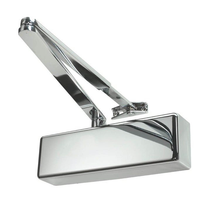 Door Closer Fire Rated Overhead Polished Chrome Adjustable Modern Max 80 kg - Image 1