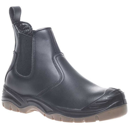 Safety Dealer Boots Mens Standard Fit Black Leather Steel Toe Cap Shoes Size 11 - Image 1