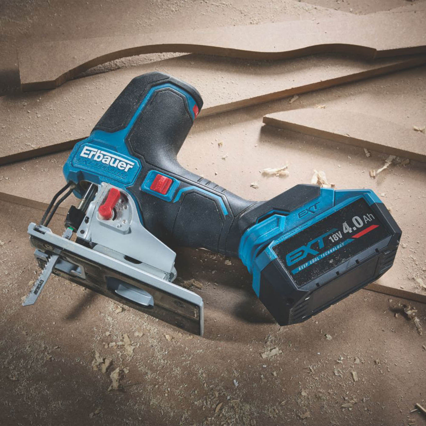 Erbauer Jigsaw Cordless ERI1088JSW Brushless 18V Li-Ion EXT Compact Body Only - Image 6