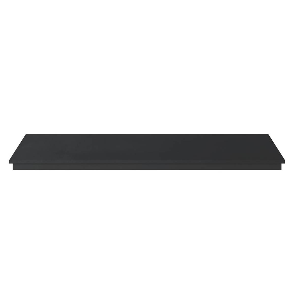 Fireplace Protective Hearth Mat Black Electric Stove MDF Rectangle 38 x 80cm - Image 1