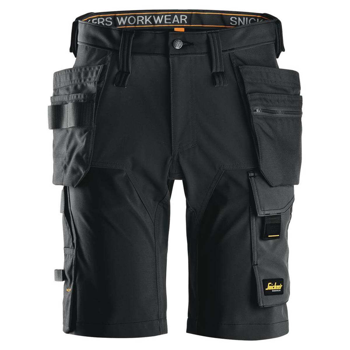 Snickers Work Shorts Mens Black Stretch Breathable Multi Pockets Cargo 36"W - Image 1