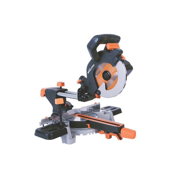 Evolution R185SMS 185mm Single-Bevel Sliding Electric Sliding Mitre Saw 110V - Image 1