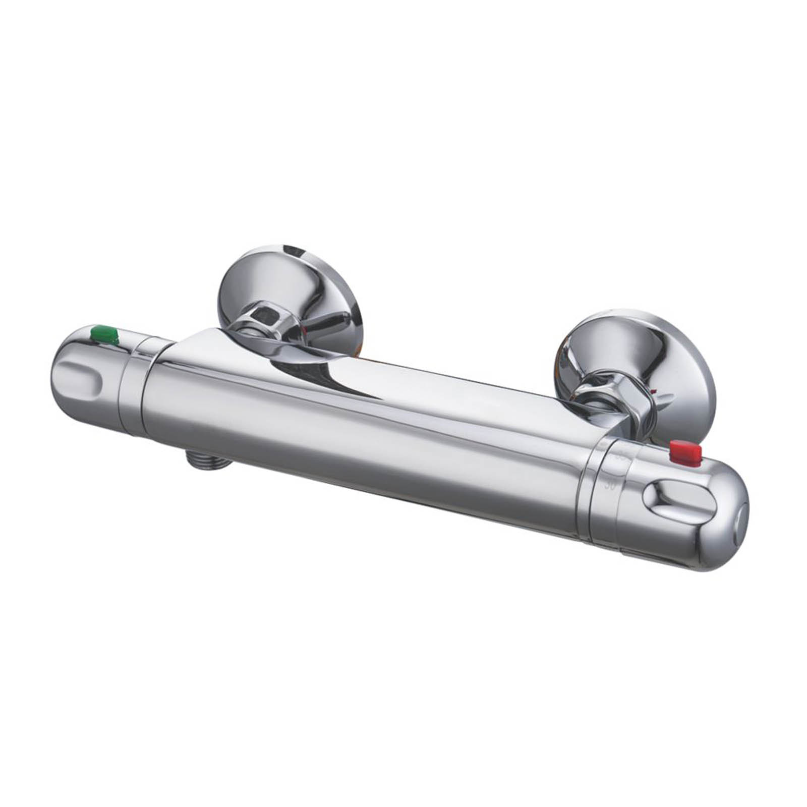 Swirl Thermostatic Shower Mixer Valve Exposed Brass 1/2" BSP Bathroom Modern - Image 1