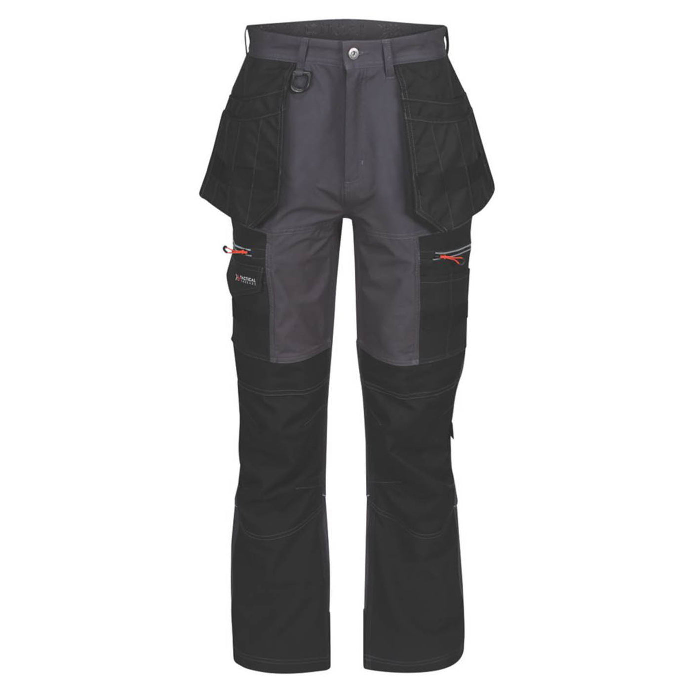 Regatta Work Trousers Mens Classic Fit Grey Black Stretch Multi Pockets 44W 29L - Image 1