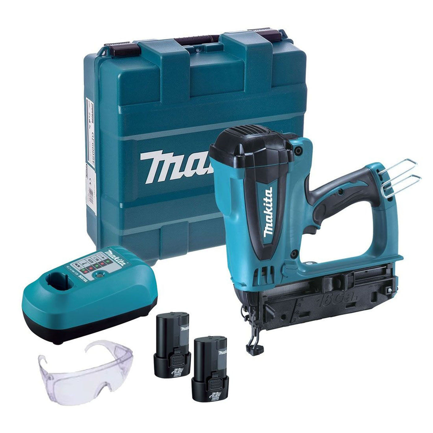 Makita Gas Nail Gun Cordless GF600SE 2nd Fix Nailer Soft Grip Li-ion 1Ah 7.2V - Image 1