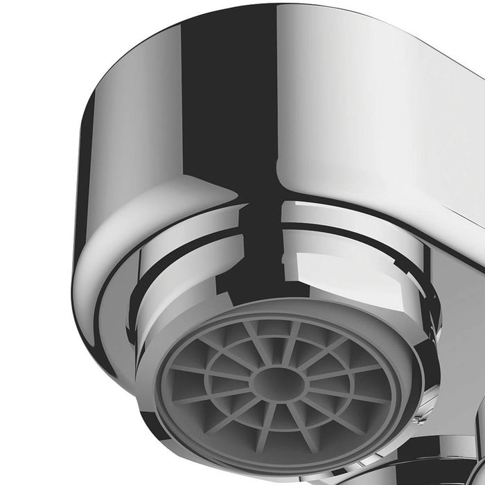 Swirl Bath Shower Mixer Dual-Lever Chrome Brass Rectangular Shower Head Modern - Image 4