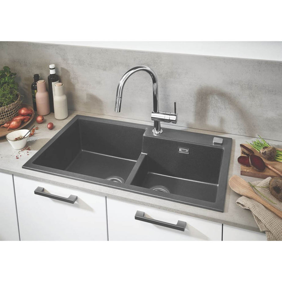 Grohe Kitchen Tap Mono Mixer Chrome Pull Out Single Lever Contemporary Faucet - Image 3