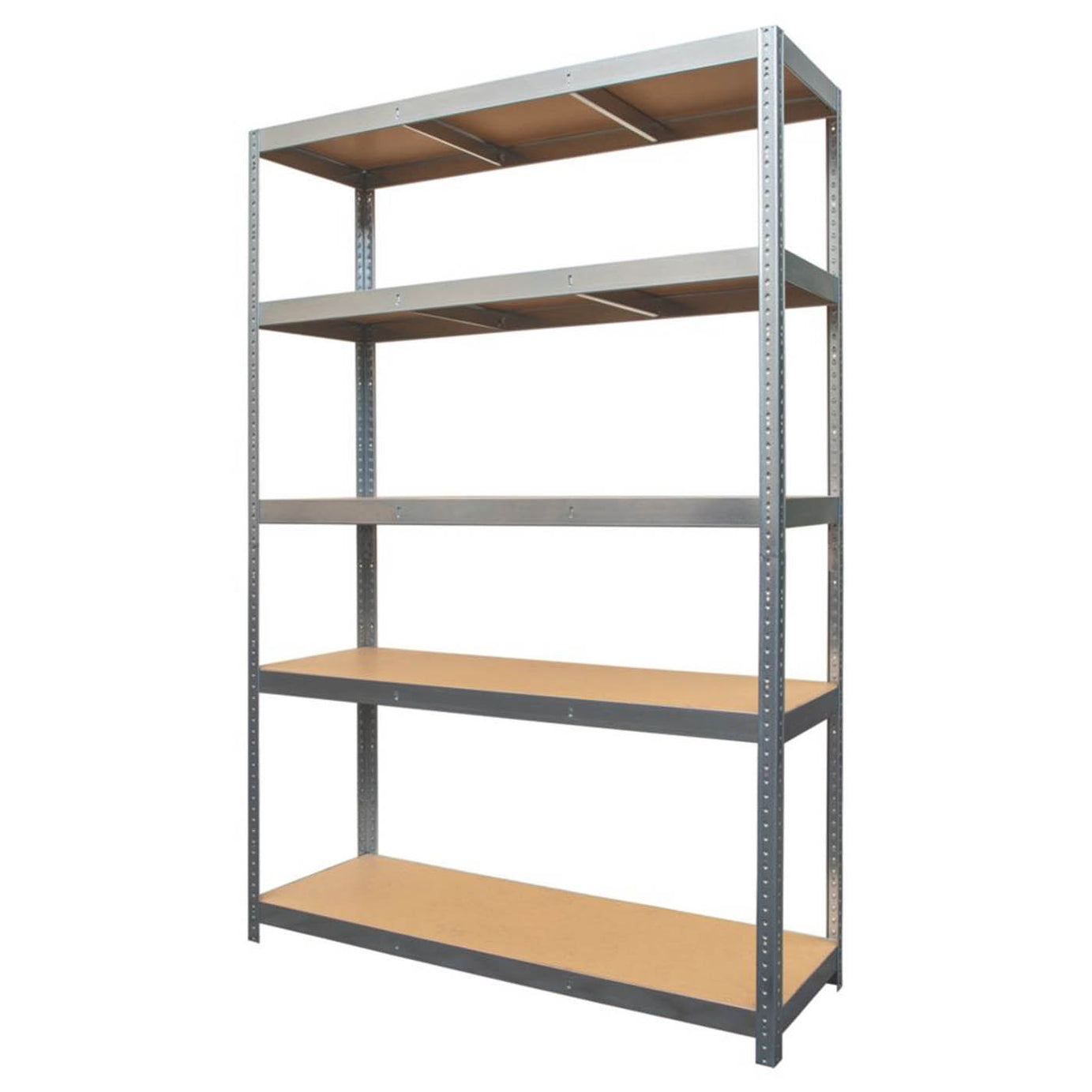 Shelving Unit 5 Tier Boltless Galvanised Steel Heavy Duty Storage Shelves - Image 1