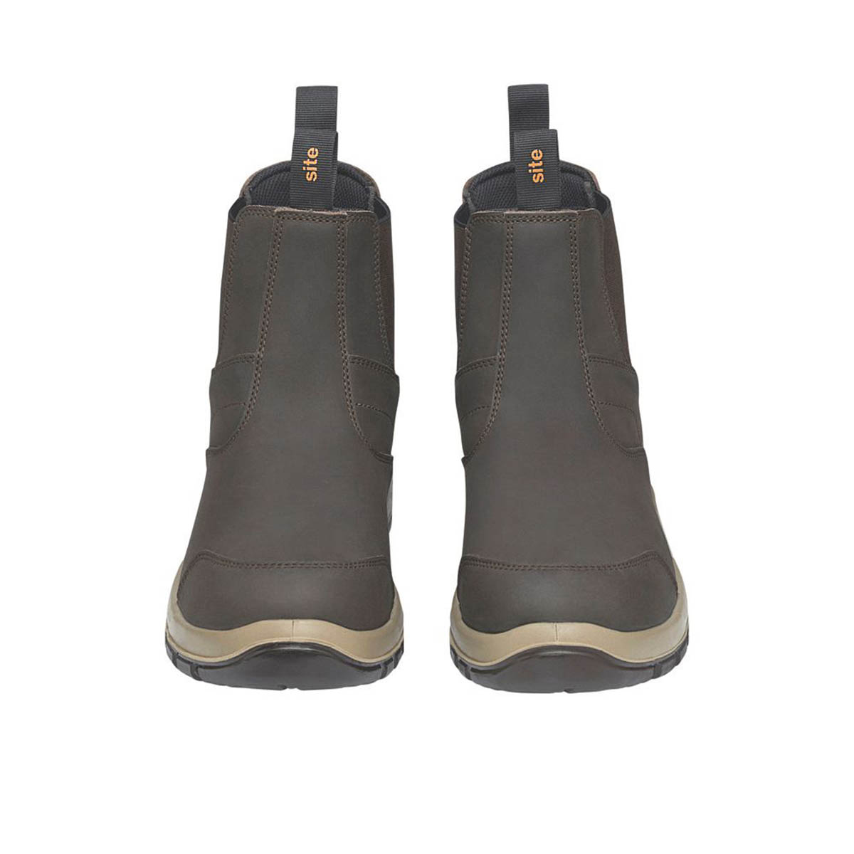 Mens Safety Dealer Boots Brown Waterproof Steel Toe Cap Slip On Comfort Size 10 - Image 5