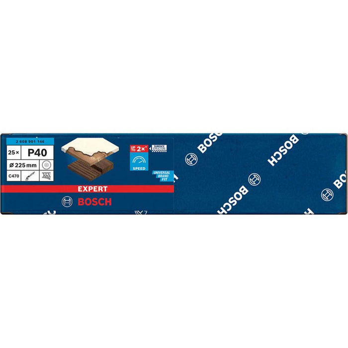 Bosch Expert Sanding Discs C470 40 Grit Punched Plaster & Drywall 225mm 25 Pack - Image 2
