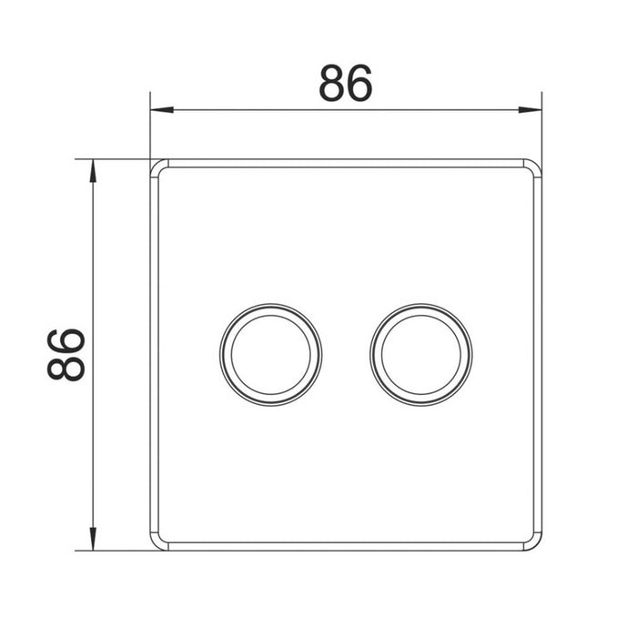 LED Dimmer Wall Switch 2-Gang 2-Way Matt Black with Colour-Matched Inserts - Image 5