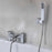 Swirl Bath Shower Mixer Square Brass Chrome Plated Deck Mounted Contemporary - Image 4