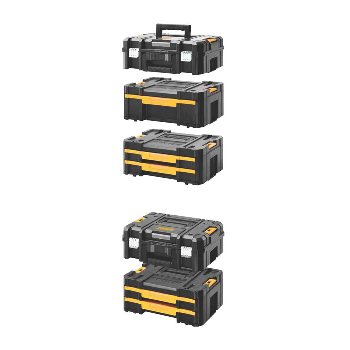 DeWalt Toolbox Storage TSTAK IV 2 Drawer Compartments Removable Dividers 17" - Image 3