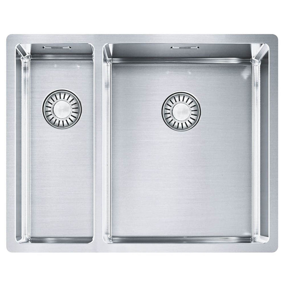 Franke Bari Kitchen Sink 1.5 Bowl Stainless Steel Rectangular Waste Kit - Image 1