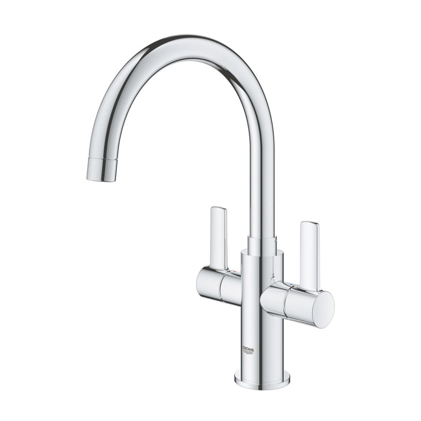 Grohe Kitchen Tap Mono Mixer Double Lever Chrome Ceramic Disc Swivel Spout - Image 1