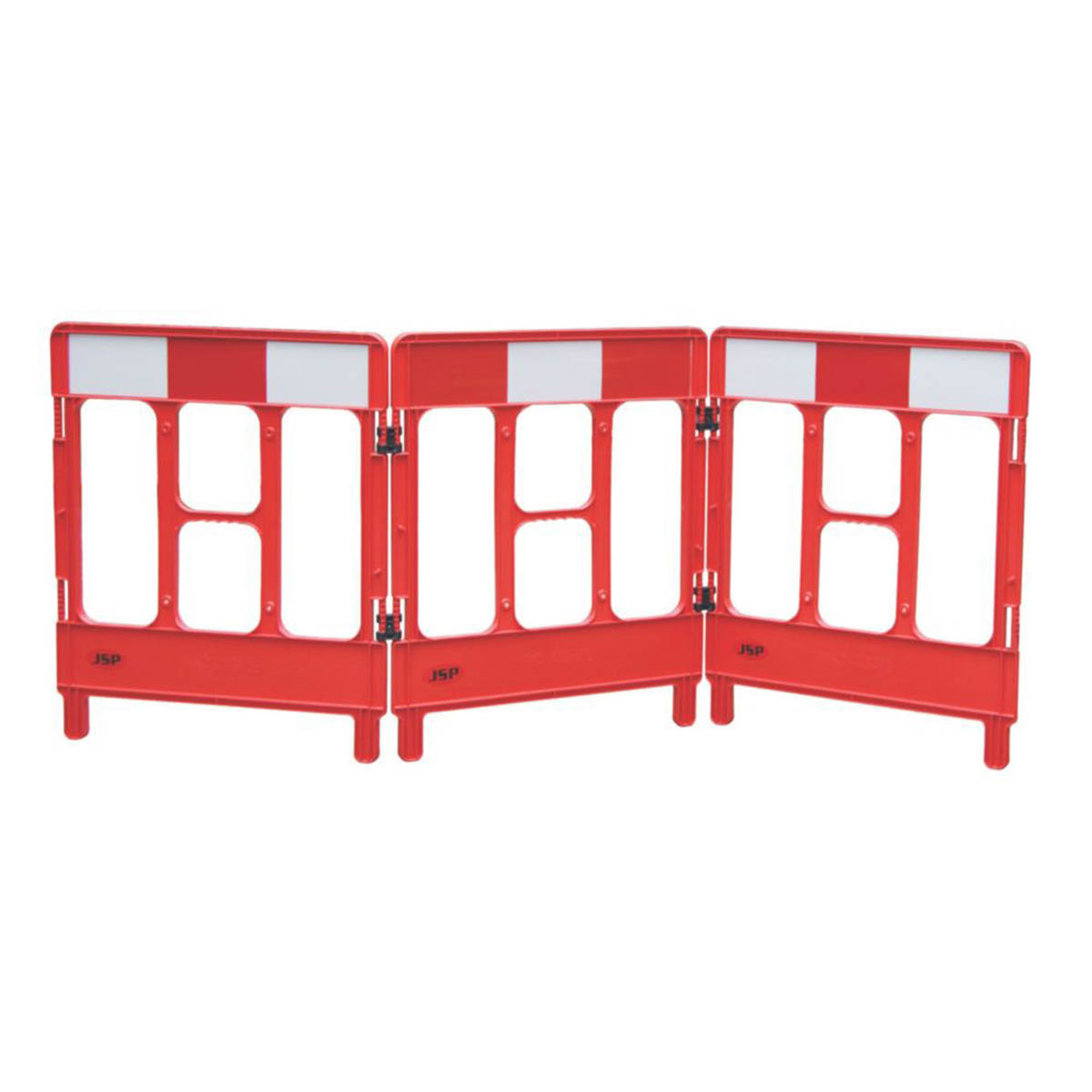 Road Work Barrier 3-Gate Red Handles Mini Reflective Flexible Robust 838mm - Image 1
