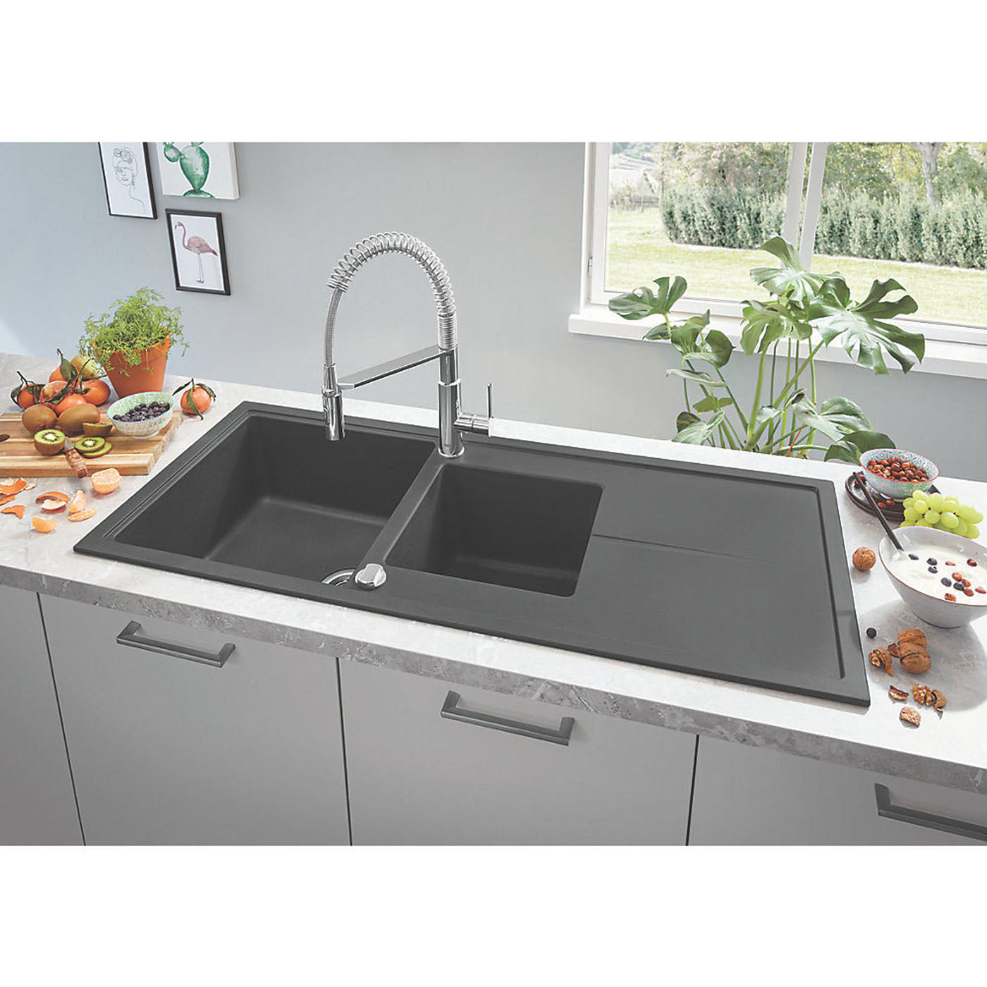 Grohe Kitchen Tap Get Professional Pull Out Mono Mixer Brass Chrome 3.6Kg 10 Bar - Image 2