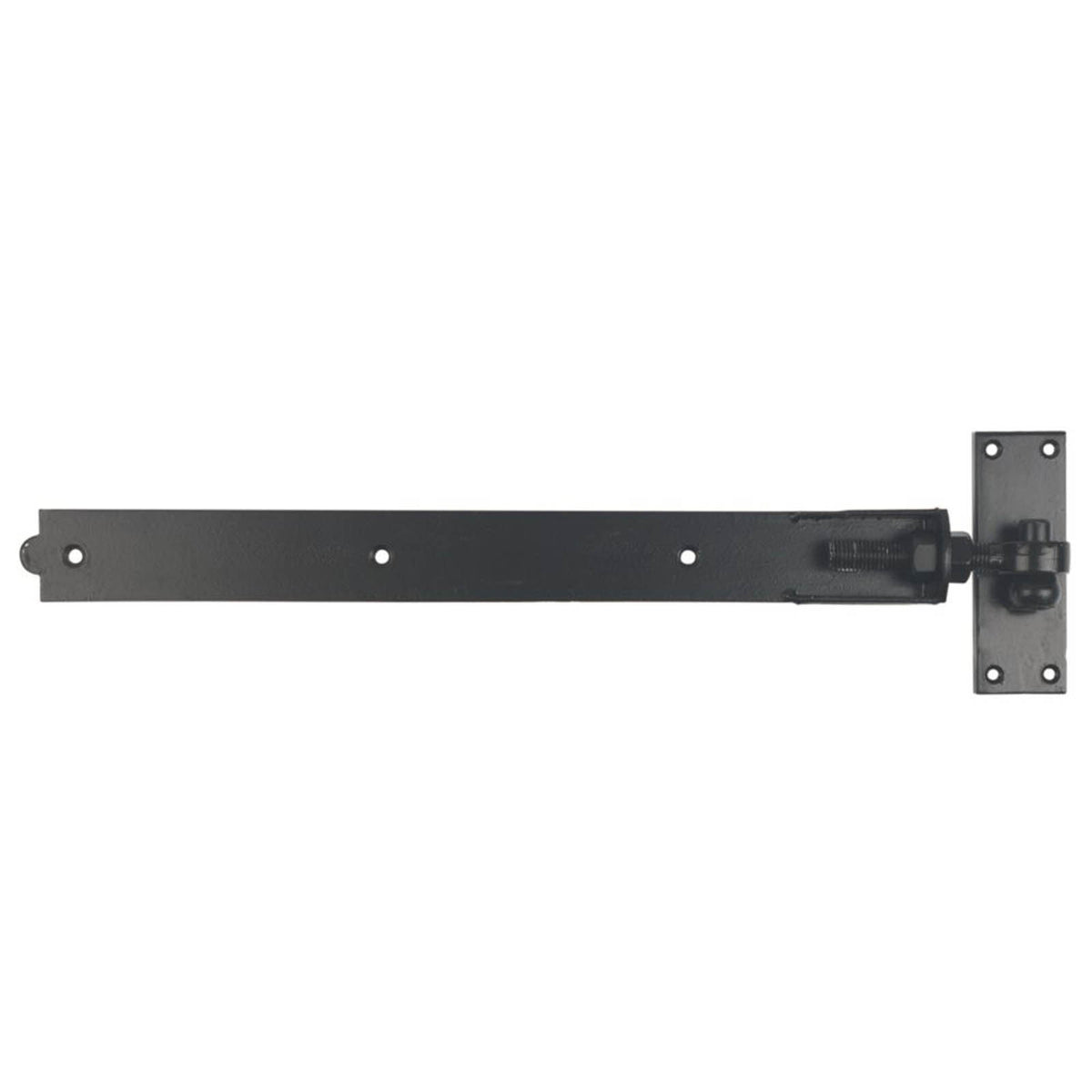 GateMate Gate Hinge Band And Hooks on Plate Black Straight Adjustable Pack Of 2 - Image 1