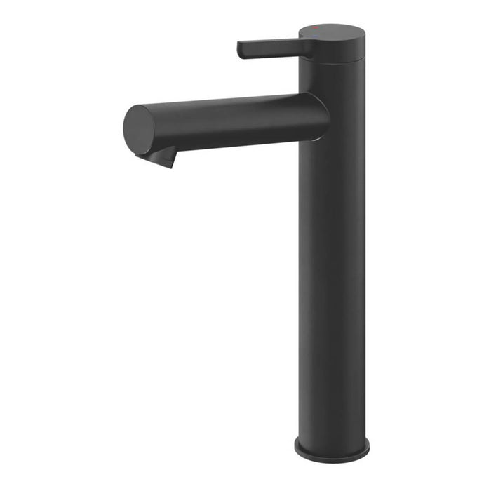 Basin Tap Mono Mixer Tall Black Single Lever Deck-Mounted Bathroom Modern - Image 1