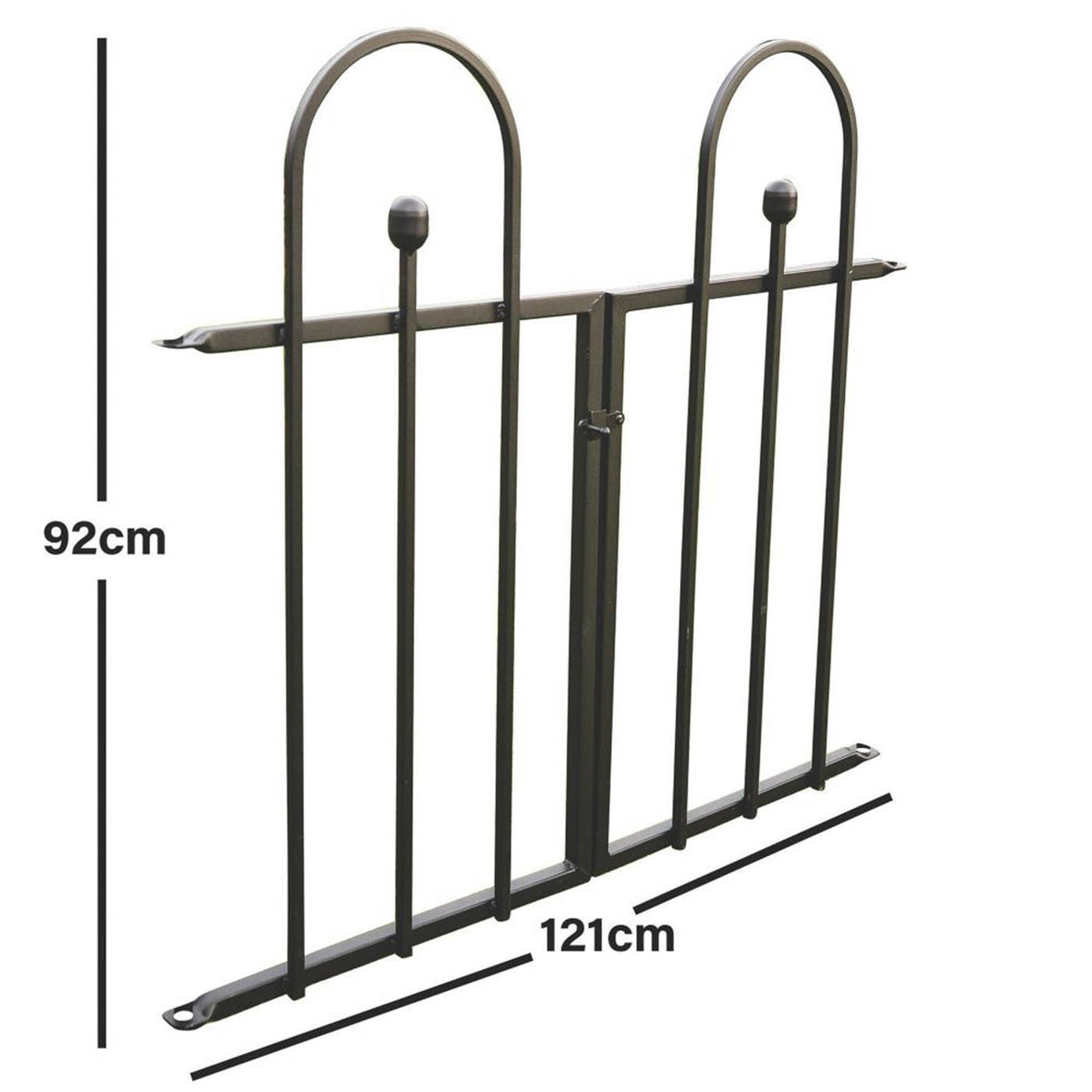 Apollo Appleton Easy Fit  Fence Gates Matt-Black 94cm x 92cm - Image 5