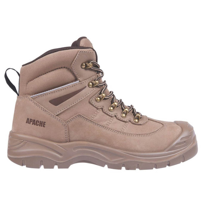 Apache Mens Safety Boots Stone Steel Toe Cap Ankle Comfort Lace Up Size 9 - Image 3