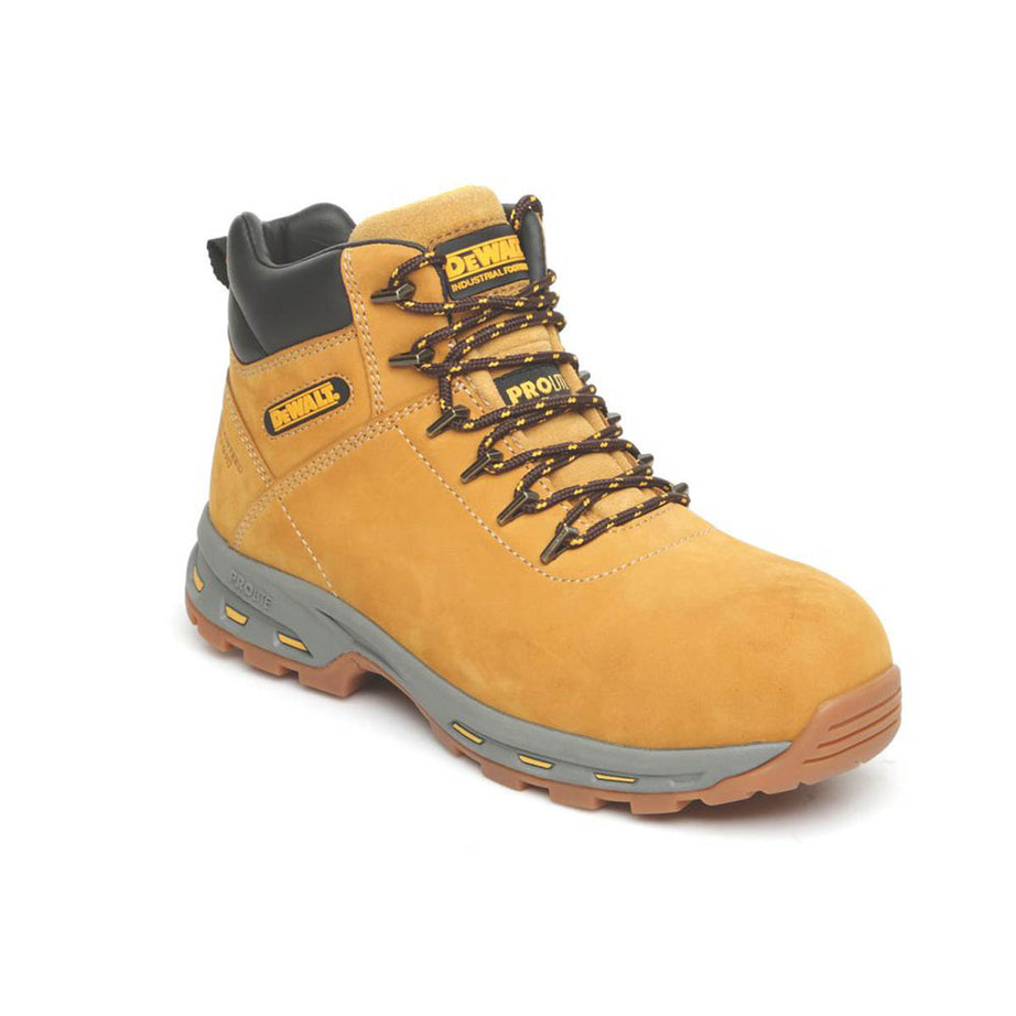 DeWalt Mens Safety Boots Wheat Yellow Water-Resistant Lightweight Steel Size 7 - Image 1