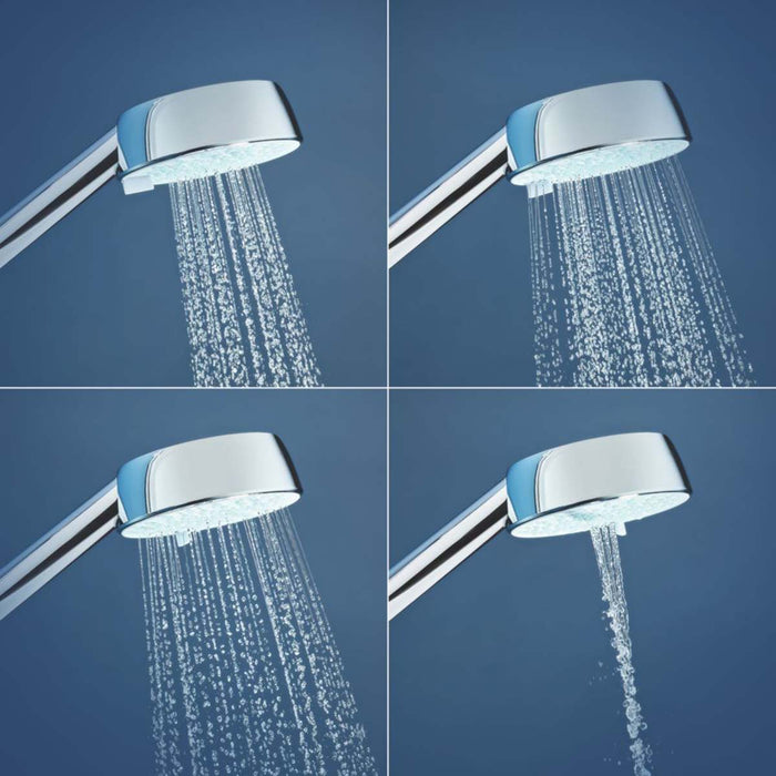 Mira Electric Shower White Chrome Round 4-Spray Pattern Shower Head Contemporary - Image 4