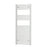 Towel Rail Radiator Curved Bathroom 120 x 45cm Gloss White Steel 1655BTU - Image 1