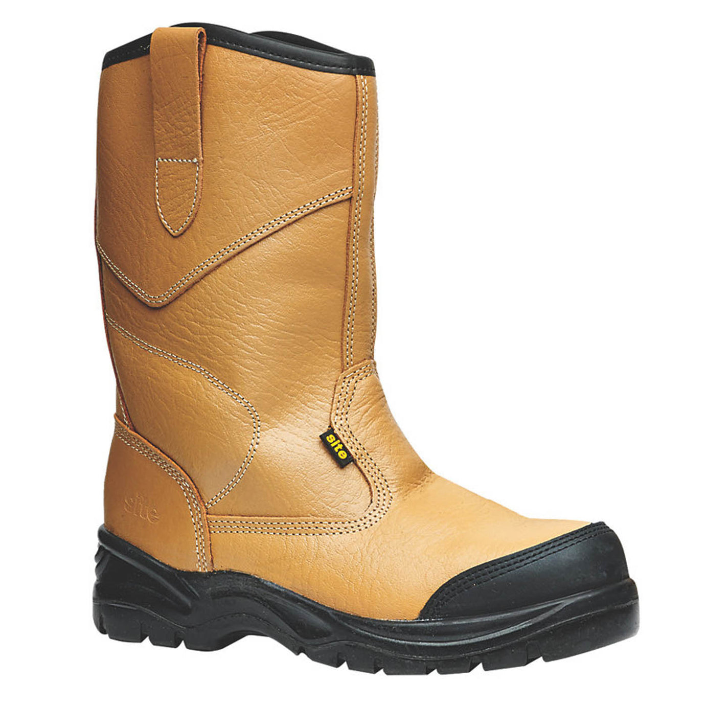 Site Safety Boots Men's Work Shoes Tan Steel Toe Cap Comfortable Wide Size 6 - Image 1