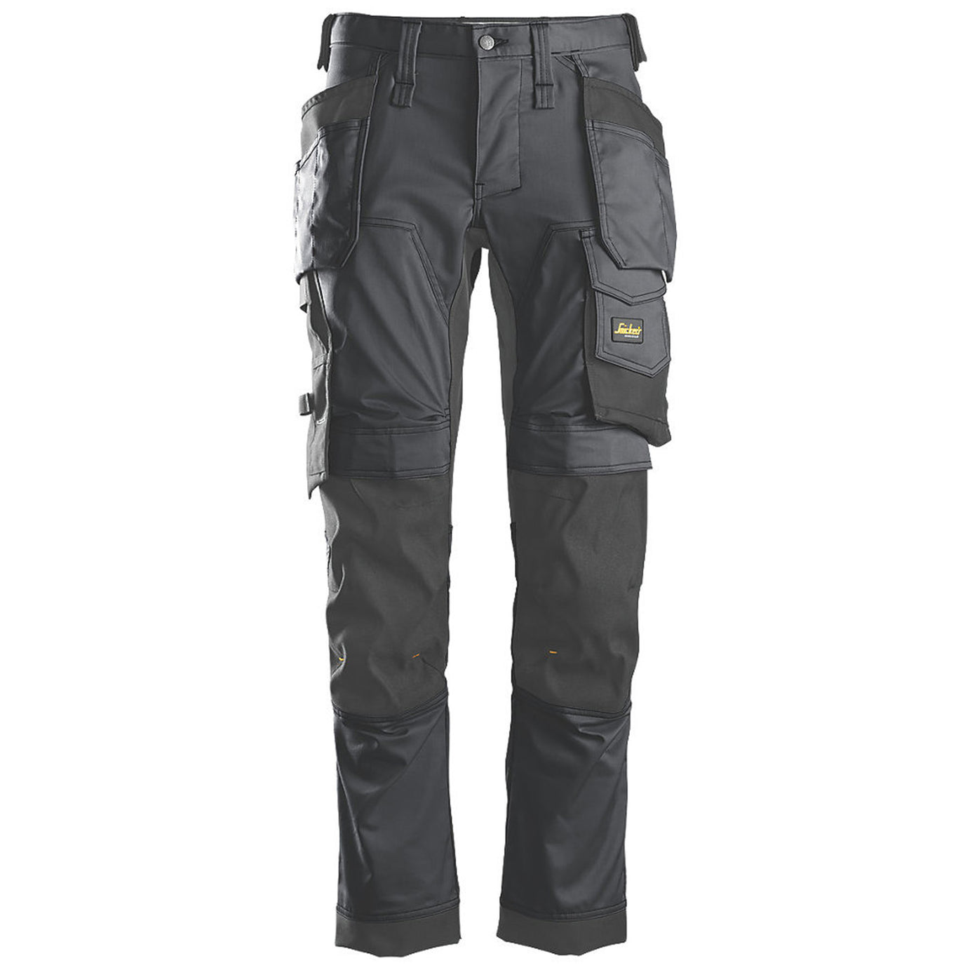 Snickers Work Trousers Mens Slim Fit Grey Black Multi Pockets Stretch 38W 32L - Image 1