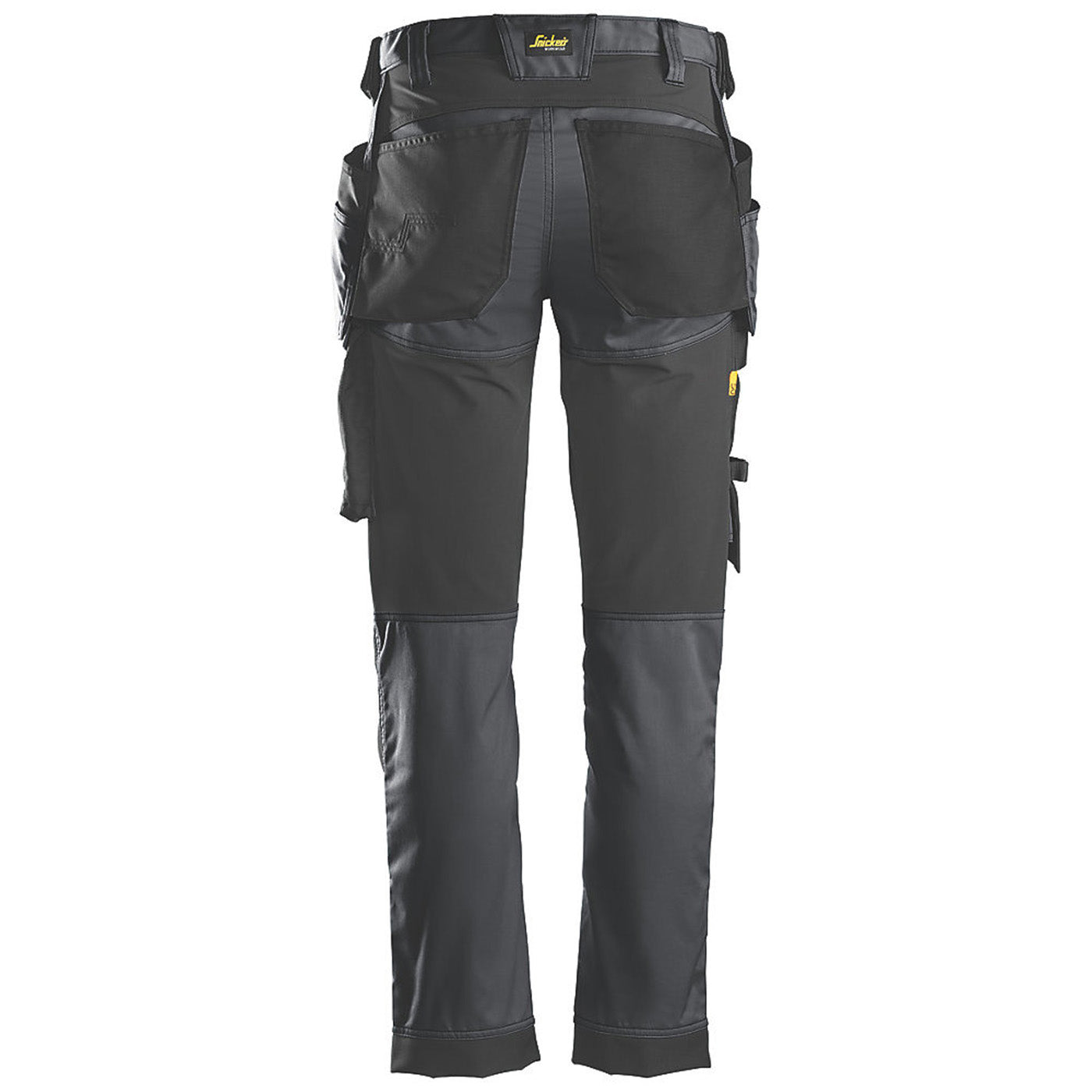 Snickers Work Trousers Mens Slim Fit Grey Black Multi Pockets Stretch 38W 32L - Image 2