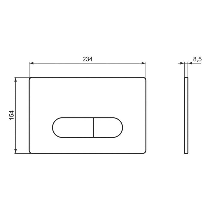 Ideal Standard Flushing Plate Pneumatic Dual-Flush Chrome Contemporary - Image 3