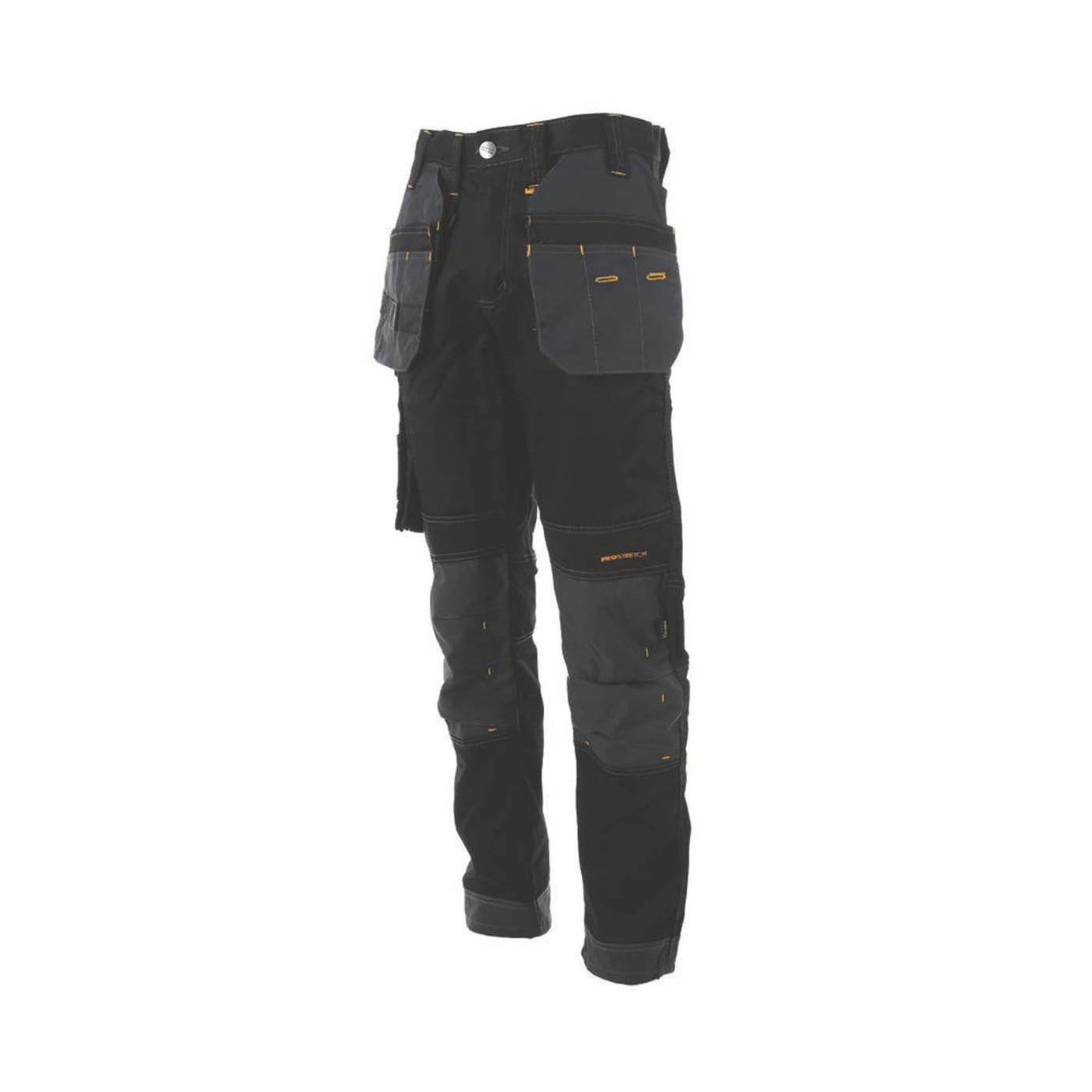 DeWalt Work Trousers Mens Regular Fit Black Grey Multi Pockets Cargo 34W 29L - Image 1