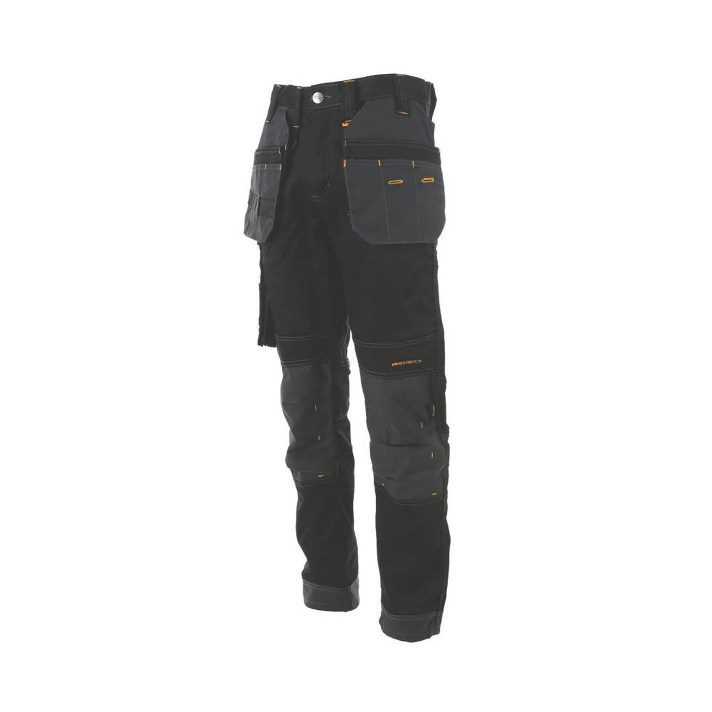DeWalt Work Trousers Mens Regular Fit Black Grey Multi Pockets Cargo 34W 29L - Image 1