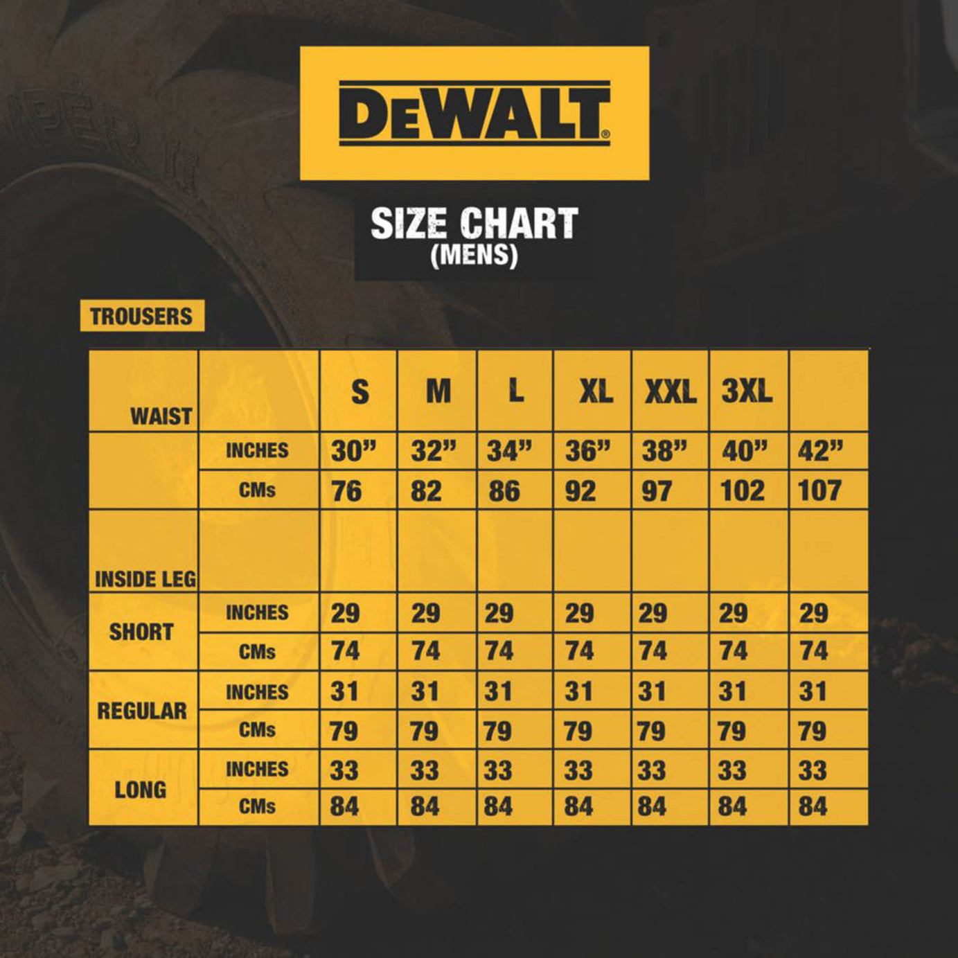 DeWalt Work Trousers Mens Regular Fit Black Grey Multi Pockets Cargo 34W 29L - Image 2