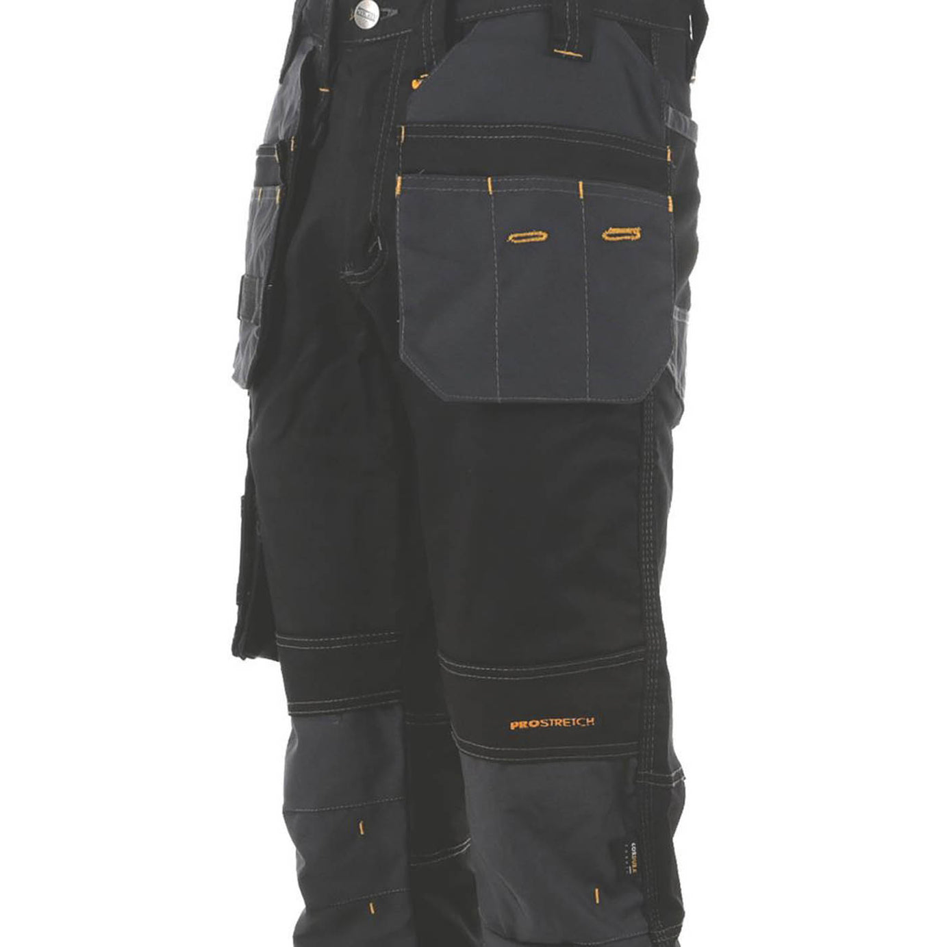 DeWalt Work Trousers Mens Regular Fit Black Grey Multi Pockets Cargo 34W 29L - Image 4