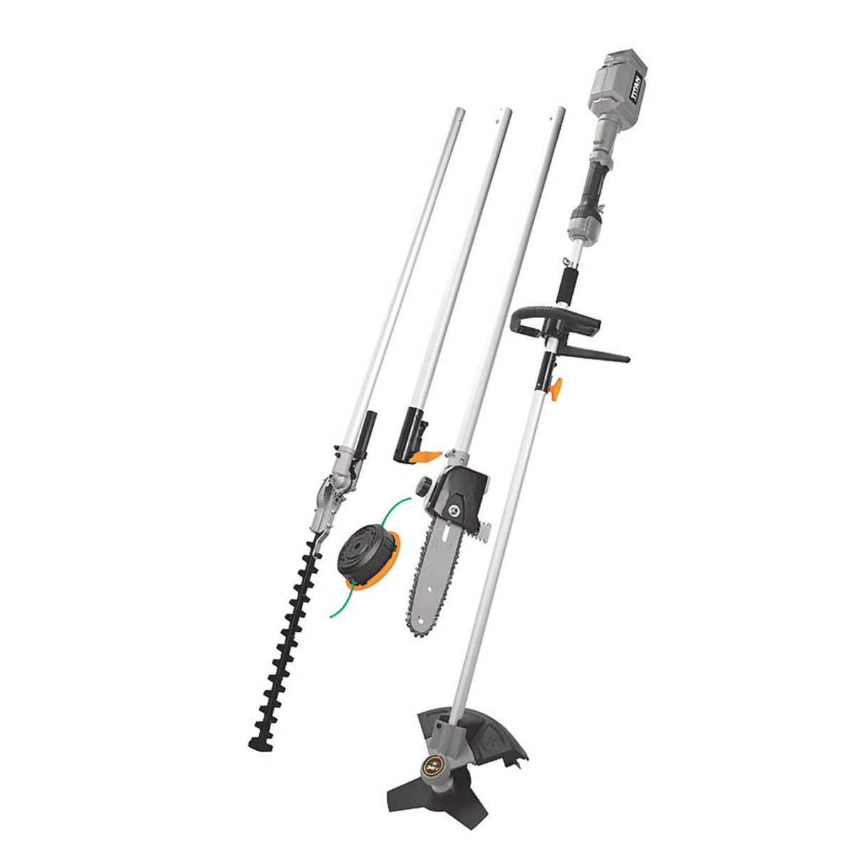 Titan Garden Multi Tool Set Grass Hedge Trimmer Pole Saw Cordless 36V Body Only - Image 1