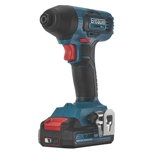 Erbauer Impact Driver Cordless 18V 2.0Ah Li-Ion Brushed EBID18LI Hex Tool Holder - Image 1