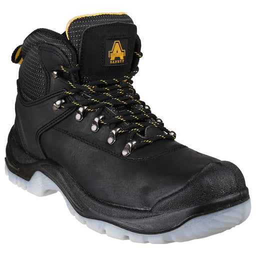 Amblers Safety Boots Black Textile Leather Steel Midsole Toe Cap Padded Size 7 - Image 1