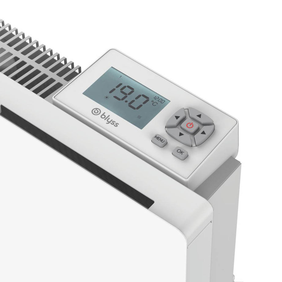 Blyss Panel Heater Electric Radiant Wall Mounted White LCD 450 x 690mm 5115BTU - Image 3