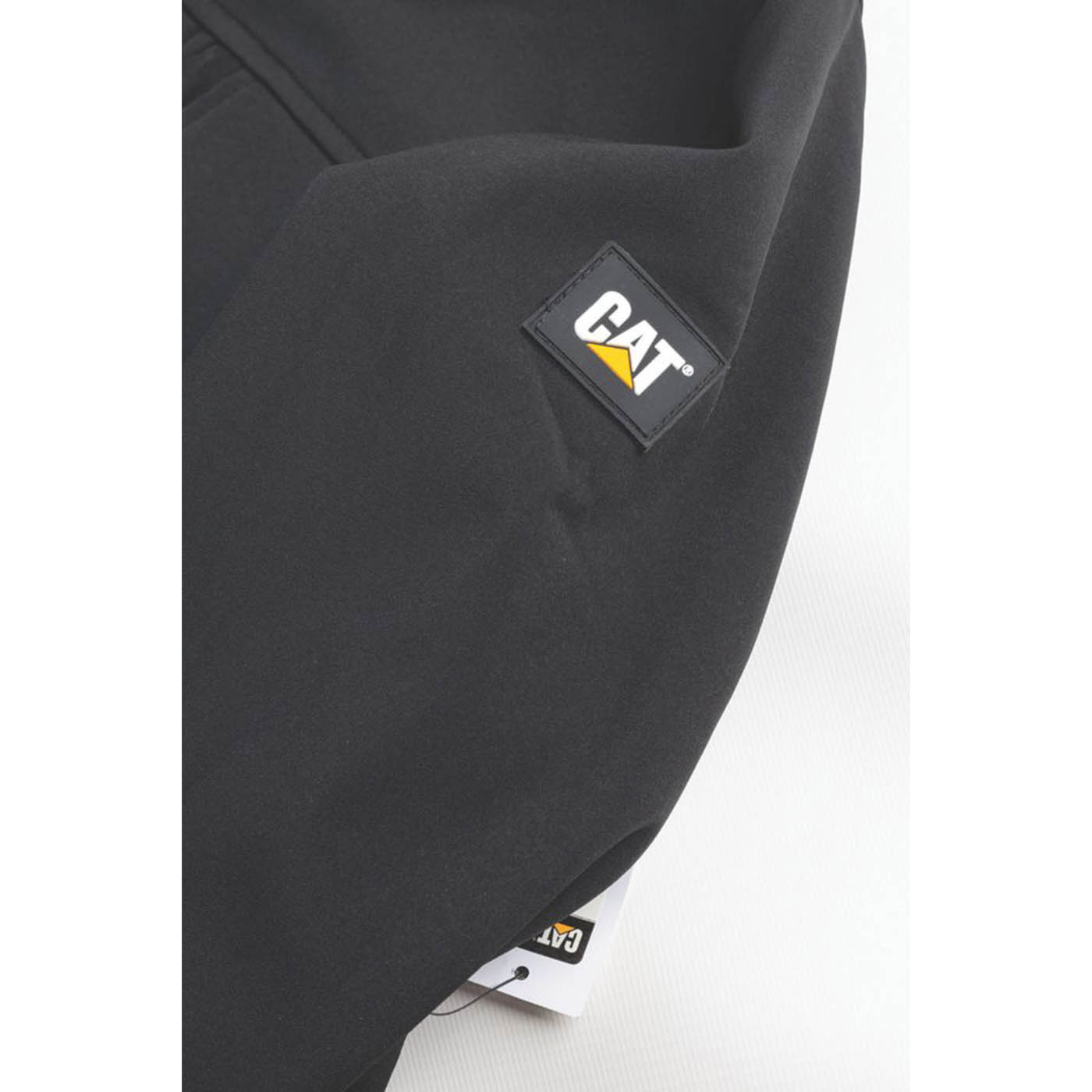 CAT Mens Work Jacket Black Shell Small Soft Mountain Sports Zip 36-38" Chest - Image 6