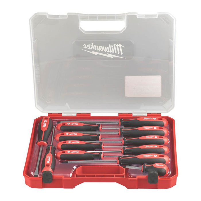 Milwaukee Mixed Screwdriver Set Tri-Lobe Steel Blades Ergonomic Handle 12 Pieces - Image 2