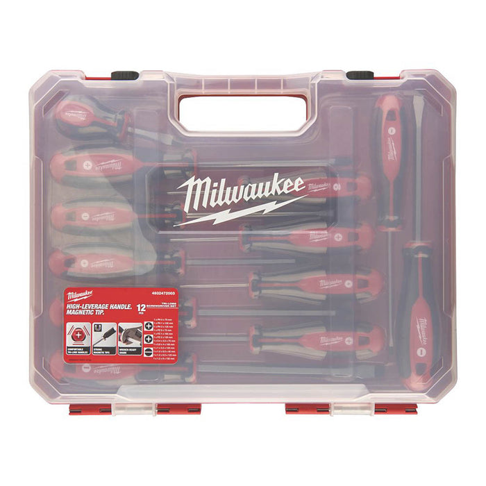 Milwaukee Mixed Screwdriver Set Tri-Lobe Steel Blades Ergonomic Handle 12 Pieces - Image 3