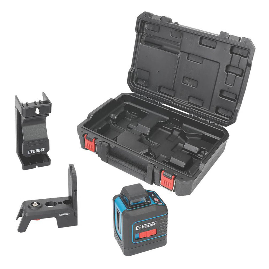 Erbauer Laser Level Red Self Levelling Multi Line Indoor Outdoor Measure Tool - Image 2