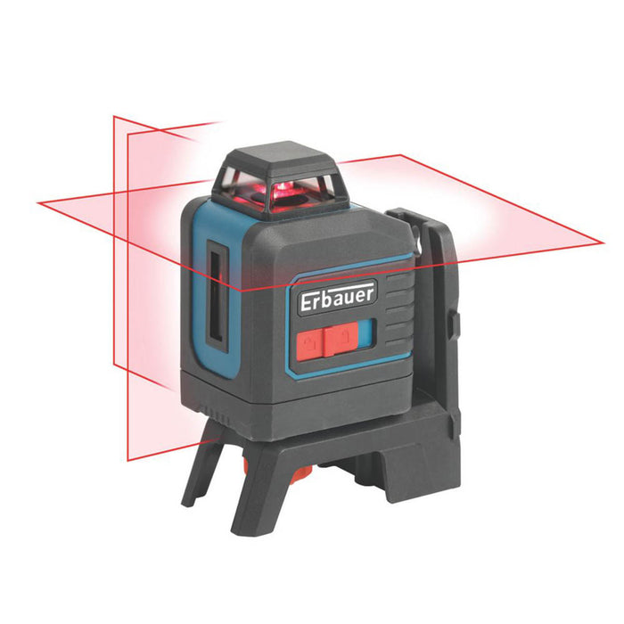 Erbauer Laser Level Self-Levelling Red Horizontal Vertical Cross 3 Lines IP54 - Image 3