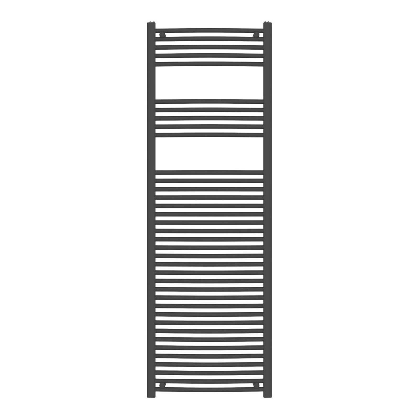 Flomasta 1800mm x 600mm 2890BTU Black Curved  Towel Radiator - Image 2