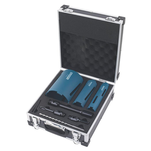 Erbauer Professional Diamond Core Drill Kit with 3 Cores & 5 Accessories in Case - Image 1