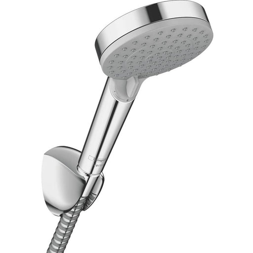 Hansgrohe Shower Set Chrome 2 Spray Patterns Round Head Holder Bathroom Modern - Image 1